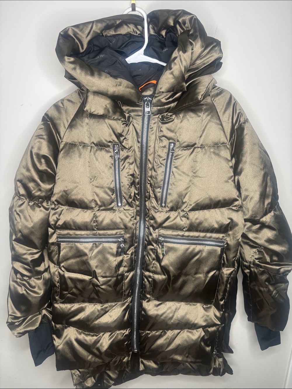 Orolay Womens Thickened Down Jacket Metalic Green Size Medium